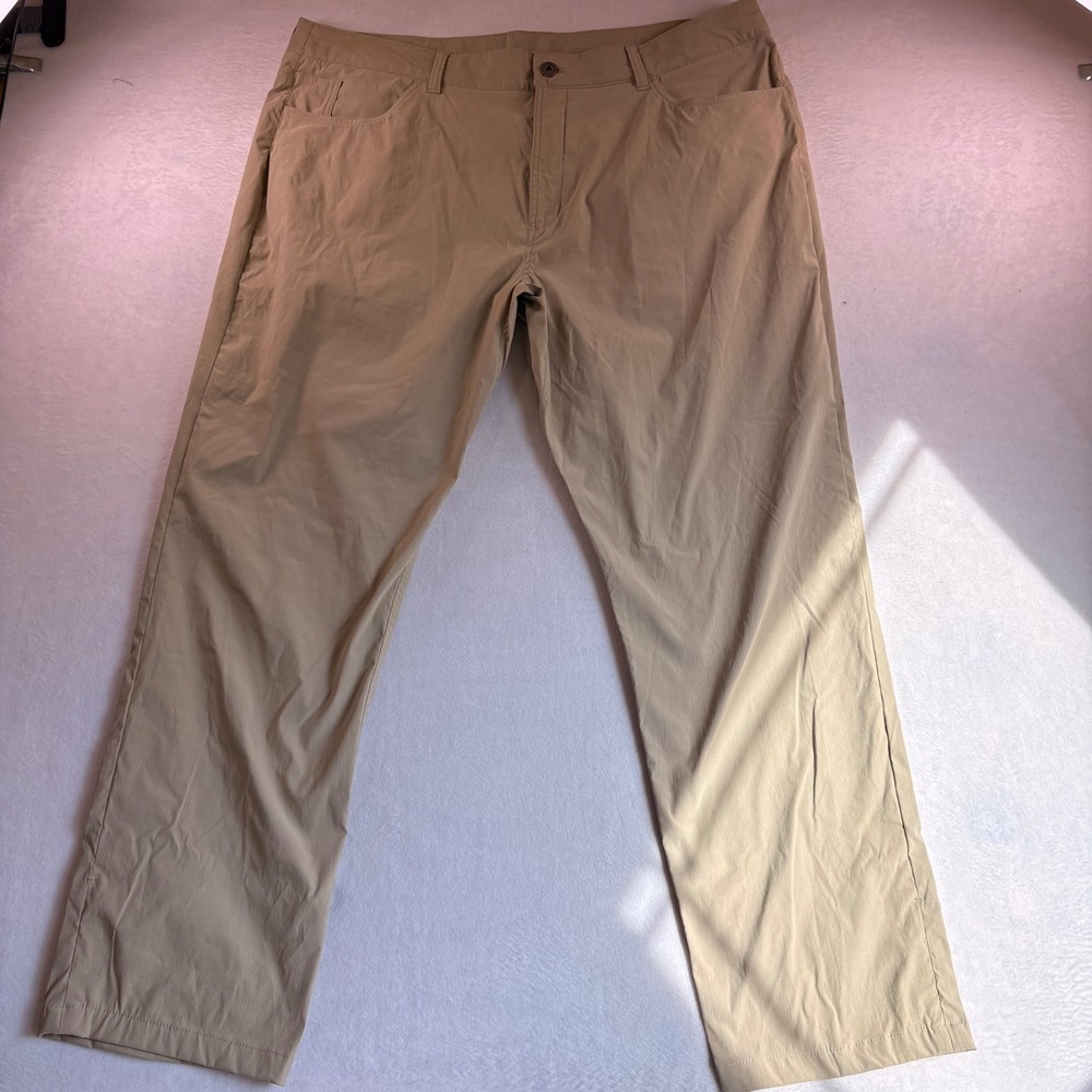 The North Face Mens 42 Hiking Pants Tan Khaki Nylon Stretch Outdoor BSM822529